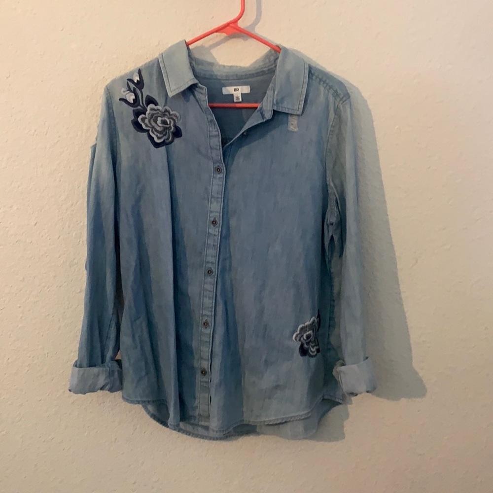 Embroidered Chambray Shirt